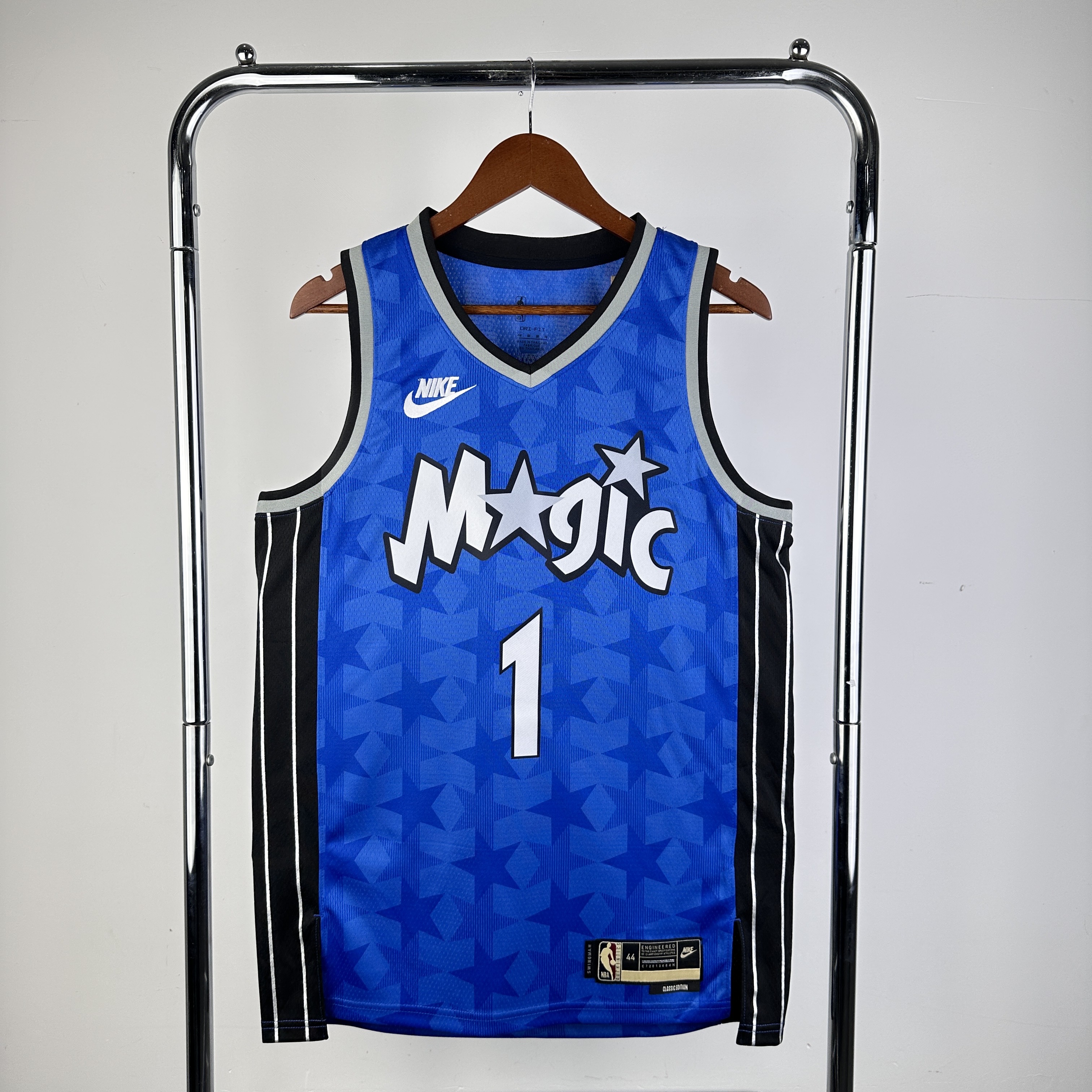 Men Orlando Magic #1 Tracy Mcgrady Blue Throwback Season Nike 2024 NBA Jersey->orlando magic->NBA Jersey